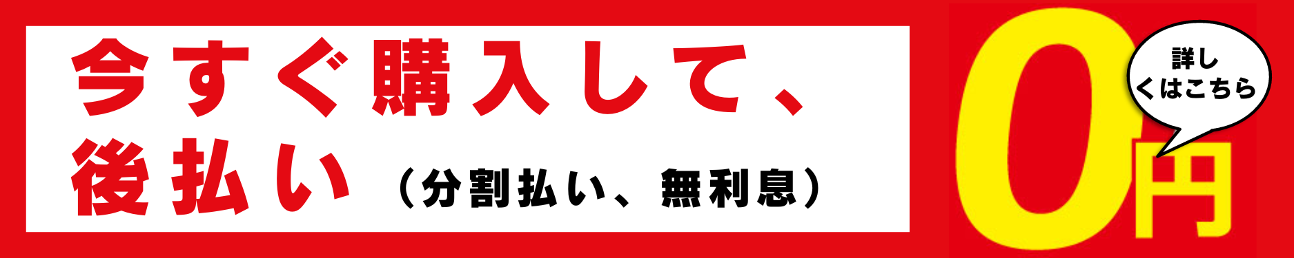 支払い方法: 分割払い/マルチ決済 (無利息、隠れた手数料なし)
