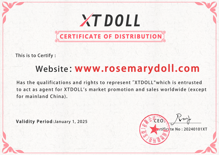 XTDOLLからの認可授権書2024